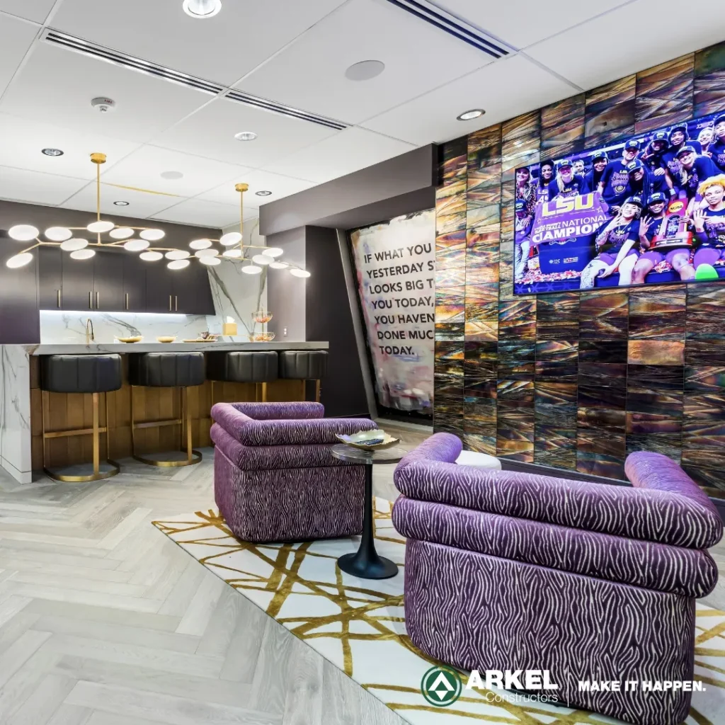 lsu womens locker room snack bar area superior millworks